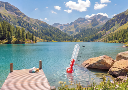 Live lake temperatures and swim conditions across the Alps, powered by Eawag simulations