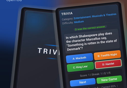 Play trivia rounds directly from your Homey dashboard widget.
