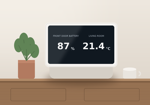 Toont een geselecteerde apparaatwaarde op volledig scherm, klaar om te casten naar een Chromecast of Google Nest Hub.