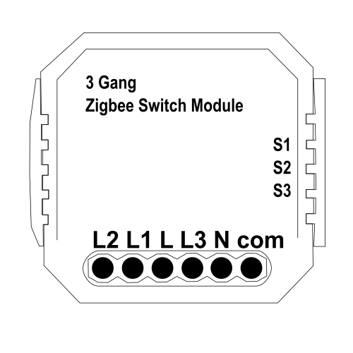 Wall Switch 3-Gang 1-Way (BSEED)