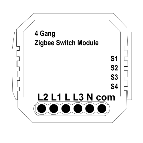 Wall Switch 4-Gang 1-Way (BSEED)