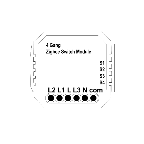 Wall Switch 4-Gang 1-Way (BSEED)