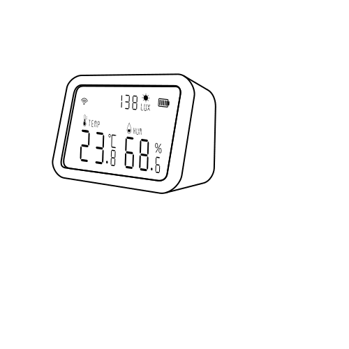 LCD Temperature, Humidity and Luminance Sensor