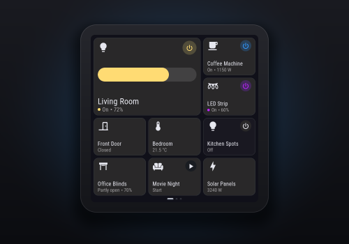 Your smart home at your fingertips, right on the wall