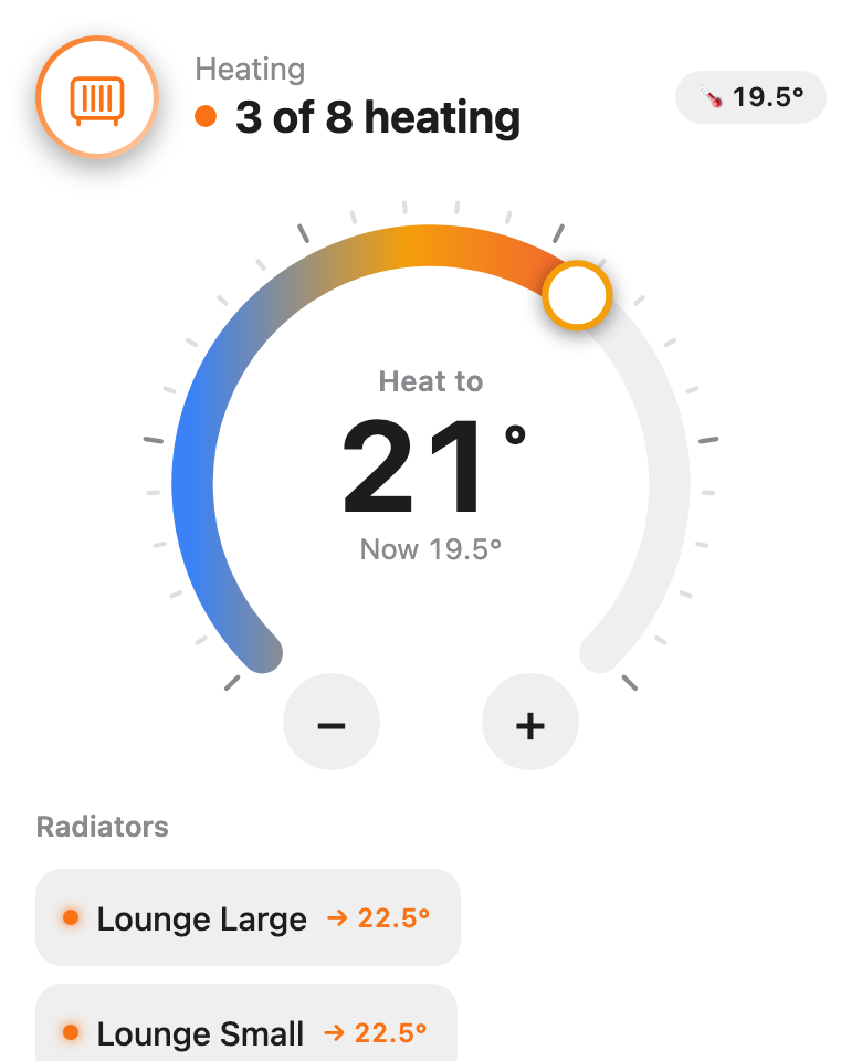 Heating dial