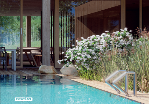 All in one dosing and control device for automatic pool water treatment and monitoring.