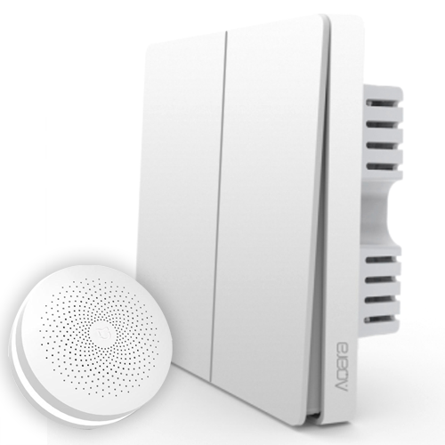 Aqara Smart Wall Double Switch No Neutral (Gateway)