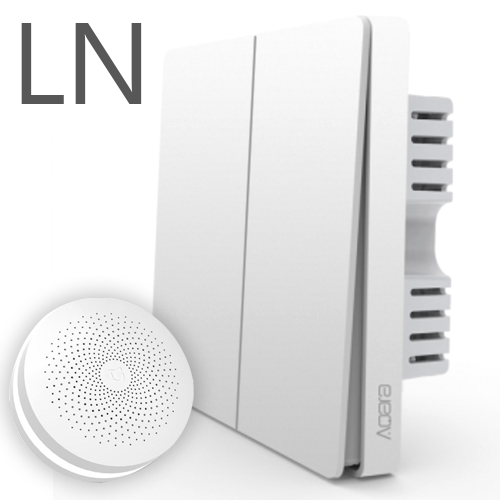 Aqara Smart Wall Double Switch With Neutral (Gateway)
