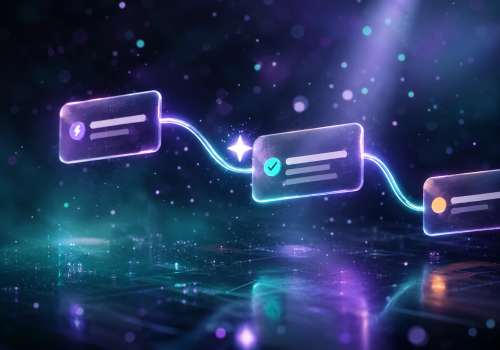 Describe an automation in plain language. AI builds the Advanced Flow for you.