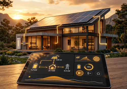 Monitor your Enphase solar production, individual inverters, battery power and state of charge (SoC), and grid import and export. Control solar production, set custom limits, and restrict grid exports.