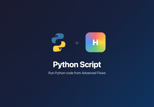 Run Python code from Advanced Flows