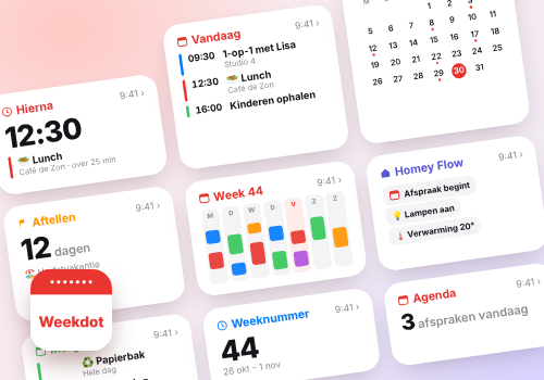 Your Weekdot calendar in Homey: Flows for your events and your daily agenda